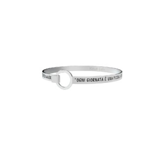 1 - Kidult bracelet 731501 316L steel with phrase Schopenauer collection Philosophy