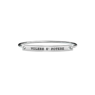 1 - Bracciale Kidult 731175L acciaio 316L "Volere è potere" collezione Philosophy