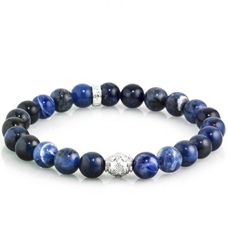 1 - Bracciale Gerba Sodalite Blue 316 uomo collezione Stone