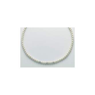 1 - Miluna PCL5537 necklace with pearls col. white 5 - 5.5