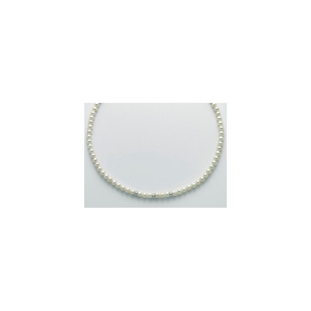 1 - Miluna PCL5537 necklace with pearls col. white 5 - 5.5