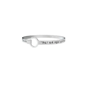 1 - Bracciale Kidult 731503 acciaio 316L con frase Mark Twain collezione Philosophy