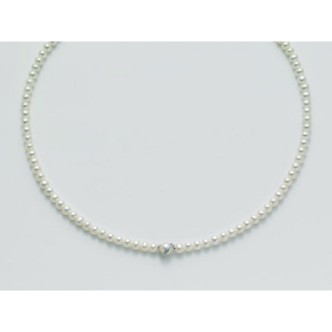 1 - Miluna necklace PCL1835 750/1000 gold with MR col. white 5 - 5.5 and pearls VR col. white 7 - 7.5