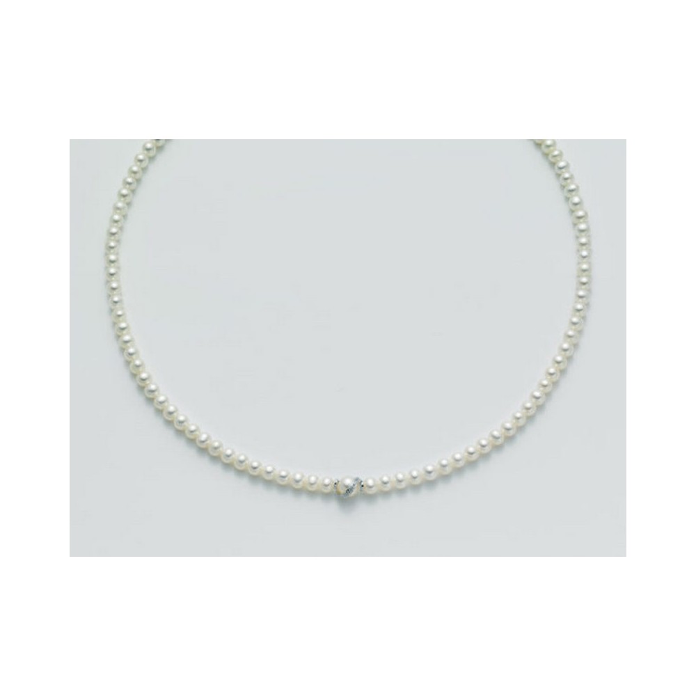 1 - Miluna necklace PCL1835 750/1000 gold with MR col. white 5 - 5.5 and pearls VR col. white 7 - 7.5