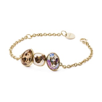 1 - Bracciale Brosway BFN17 acciaio PVD Oro con Swarovski collezione Dafne