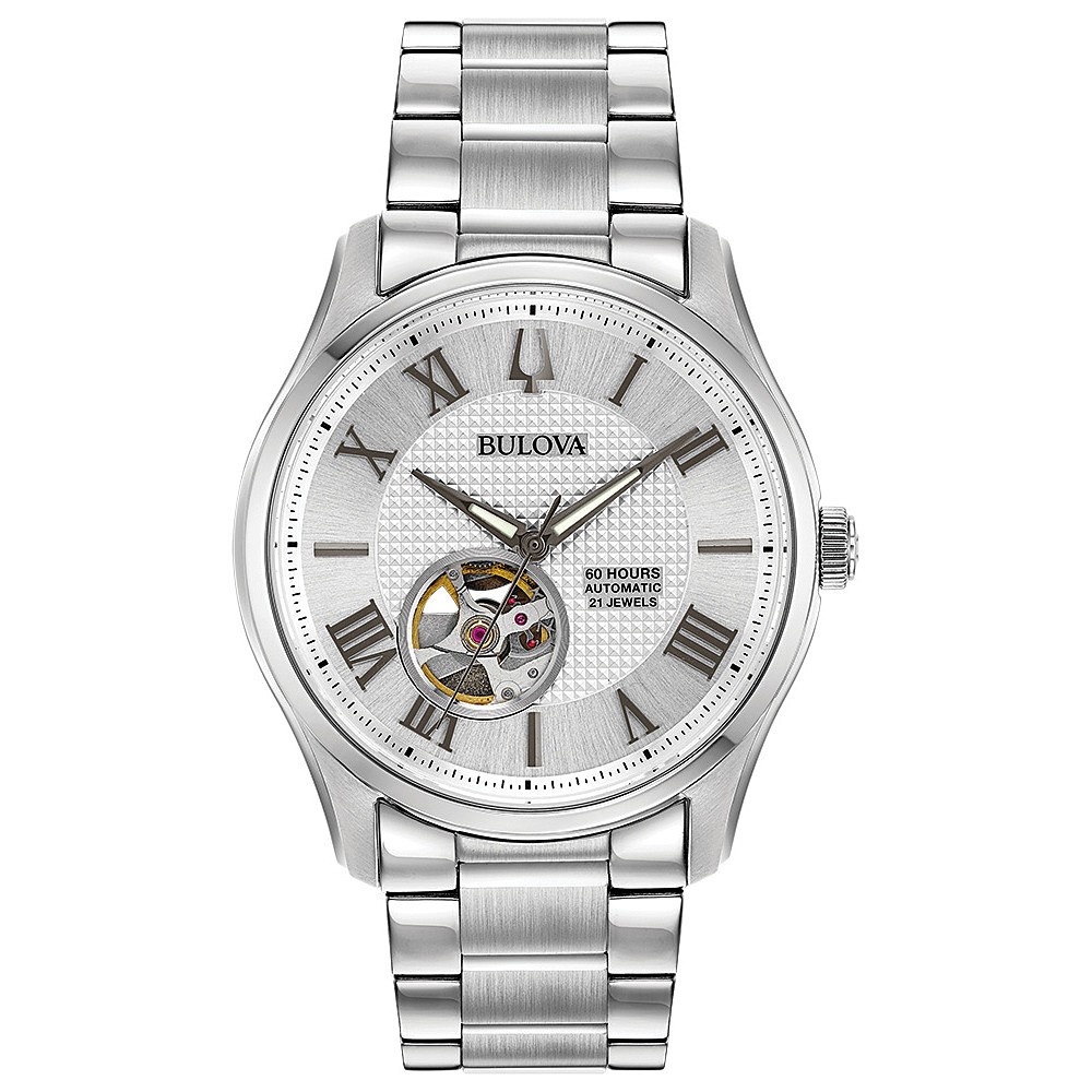 1 - Bulova watch Automatic analogue steel 96A207 Wilton