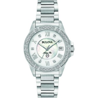 1 - Bulova watch only time woman analog 96R232 Marine Star