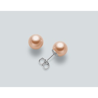 1 - Miluna PPN555BPMV earrings with 2 Pearls R col. peach 5 - 5,5