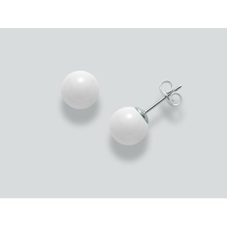 1 - Earrings Miluna PER2325 Silver 925/1000 with pearls col. white coral mm 9