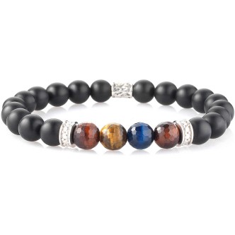 1 - Bracciale Gerba Black Passion 350 uomo collezione Stone