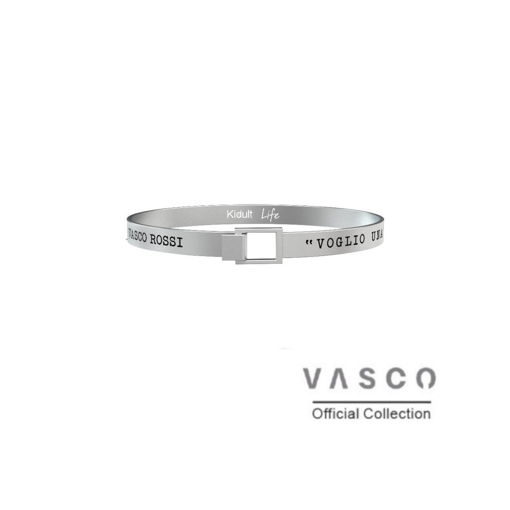 1 - Kidult man bracelet 731478L" Reckless life "" 316L steel Vasco Rossi collection Free Time