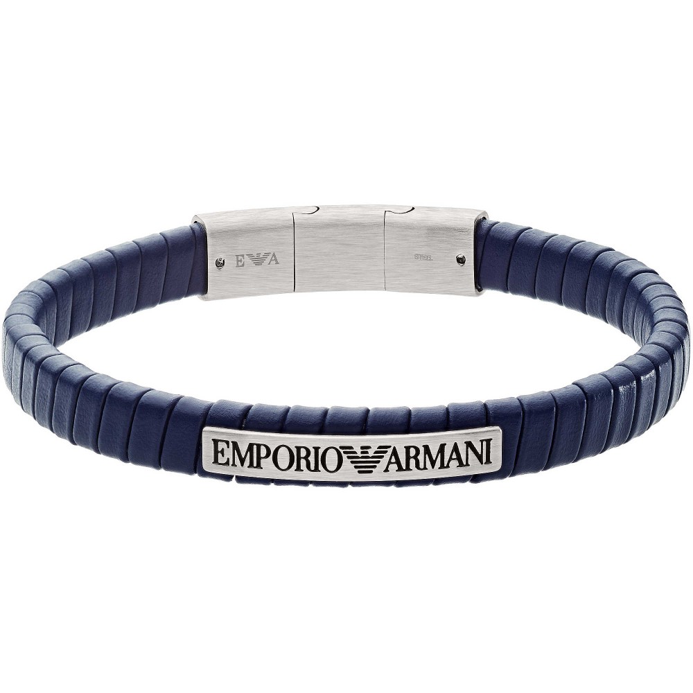 1 - Emporio Armani leather bracelet for men EGS2639040