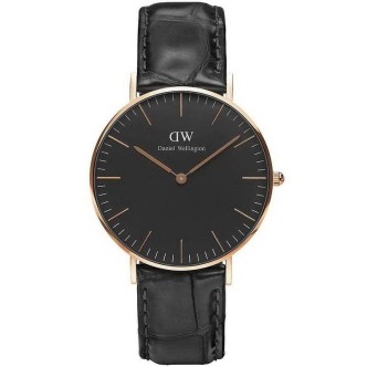 1 - Orologio Daniel Wellington acciaio solo tempo unisex analogico cinturino in pelle DW00100141 Classic Reading