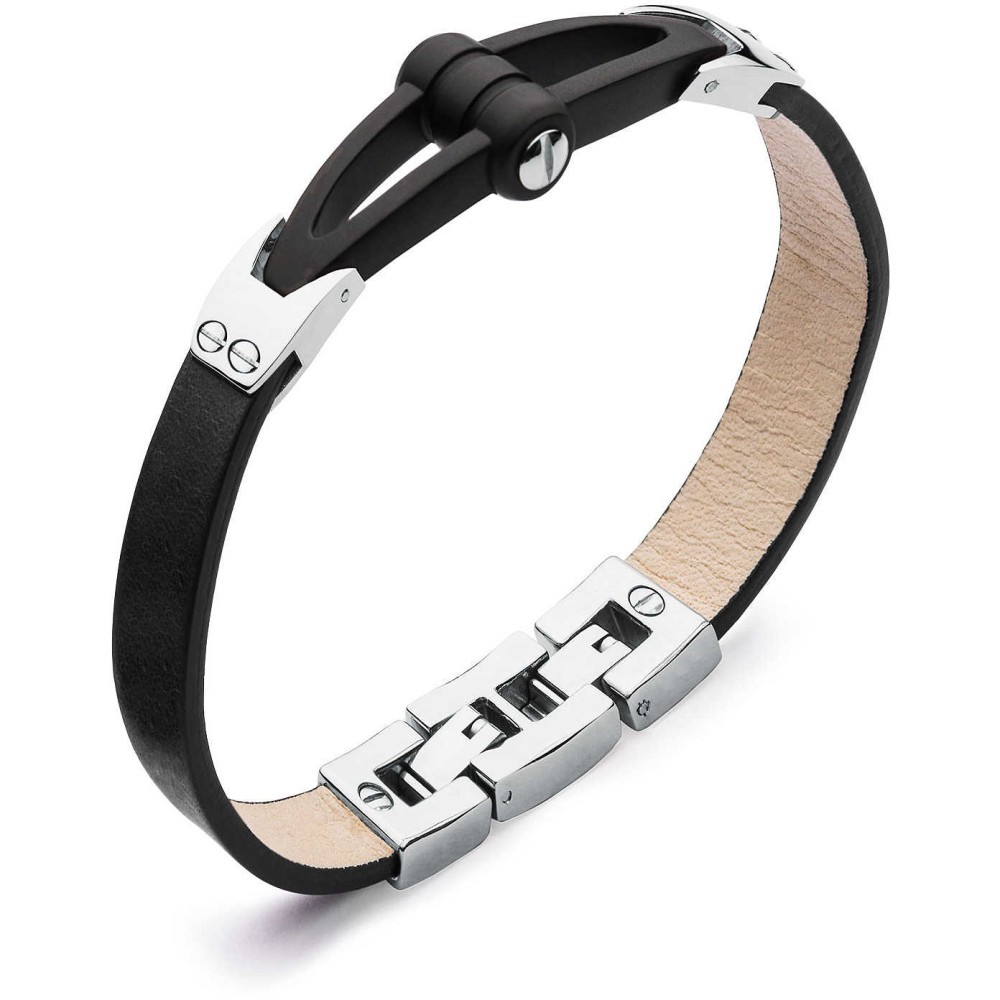 1 - Bracciale Brosway BWO15 pelle ed acciaio 316L collezione Workout