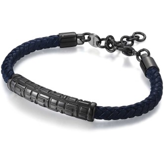 1 - Bracciale Brosway BED12 pelle ed acciaio 316L collezione Dedalo