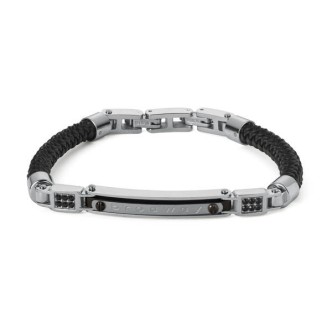 1 - Bracciale Brosway BRG15 acciaio e caucciù collezione Strong