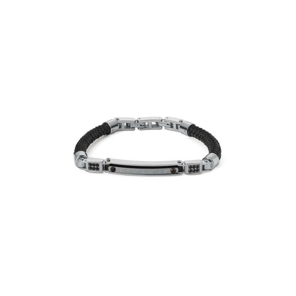 1 - Bracciale Brosway BRG15 acciaio e caucciù collezione Strong