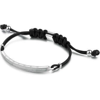 1 - Brosway BKL12 bracelet in steel and cotton Black collection