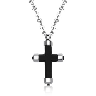 1 - Brosway man necklace BRX03 316L steel Crux collection