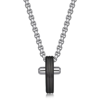 1 - Brosway man necklace BRX08 316L steel Crux collection