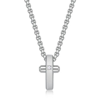 1 - Brosway man necklace BRX12 steel 316L Crux collection