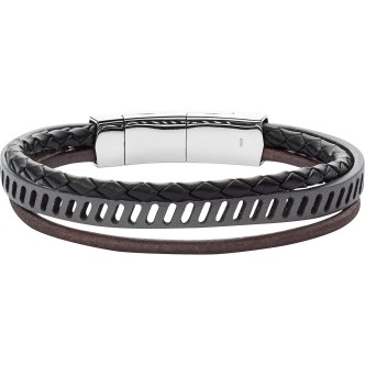 1 - Fossil man bracelet JF02828040 leather Vintage collection