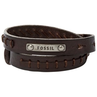 1 - Bracciale Fossil uomo JF87354040 pelle collezione Spring 12