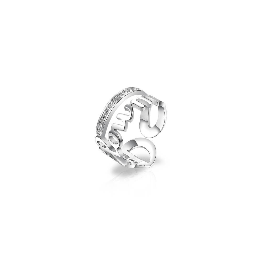 1 - Brosway ring BRP33B 316L steel Script collection