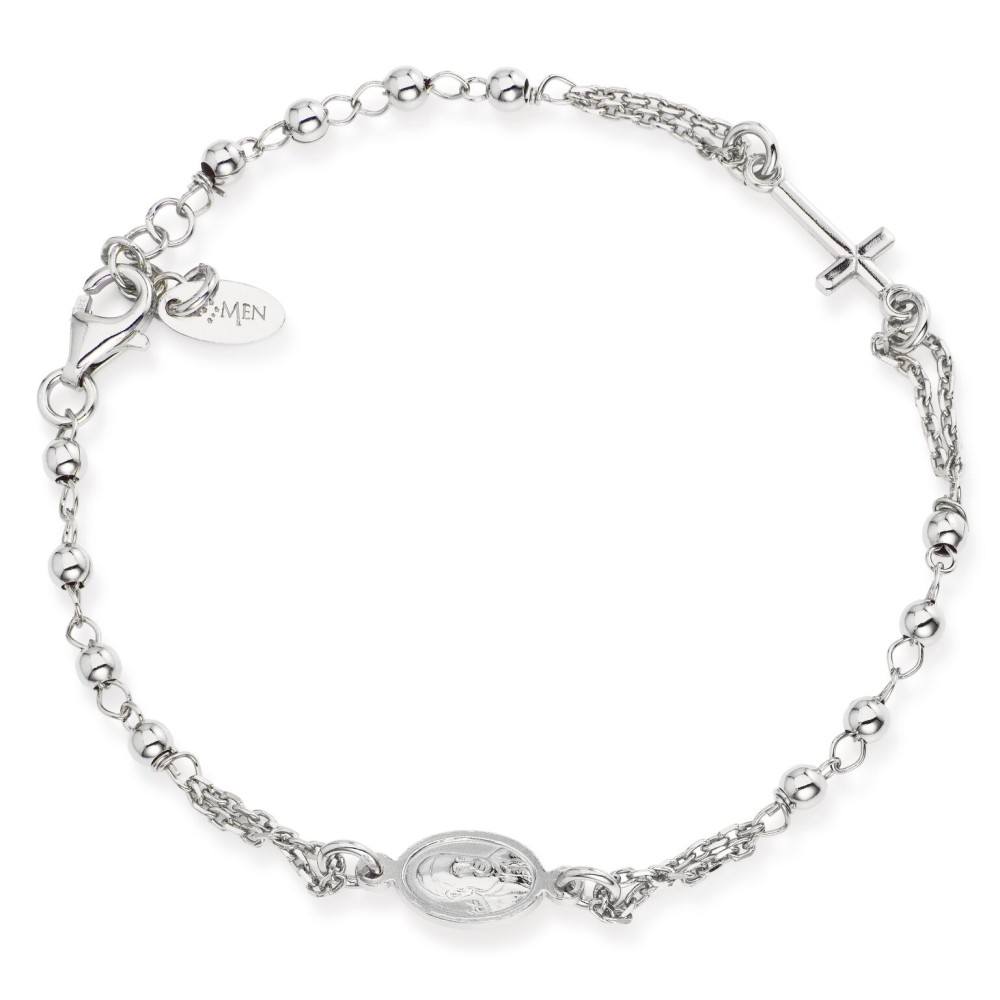 1 - Bracciale Amen Rosario BROB3 Argento 925