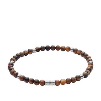 1 - Fossil Bracelet JF02939040 with Tiger Eye stone Motifs collection