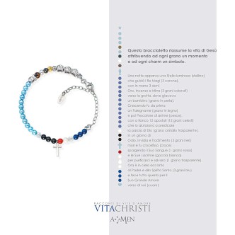 1 - Bracciale Amen Rosario BRVIGE Argento 925 Vita Christi