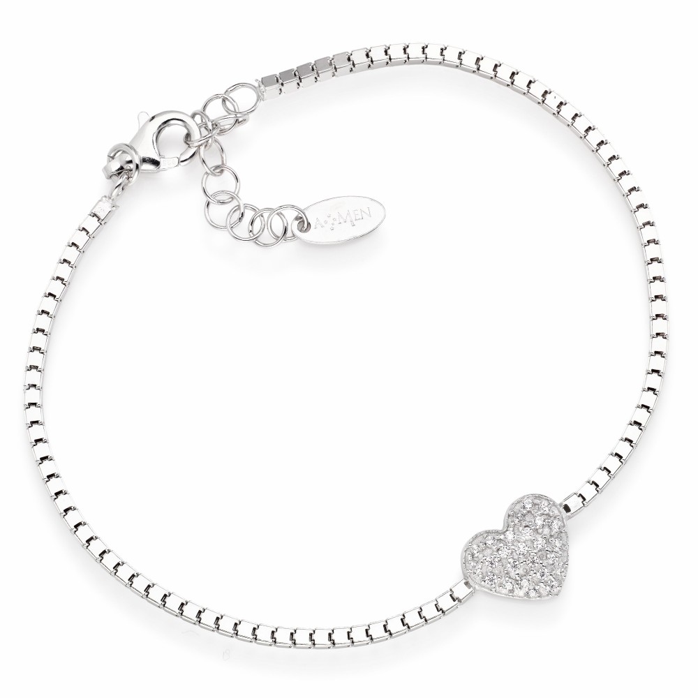 1 - Bracciale Amen BCUOB Argento 925 collezione San Valentino