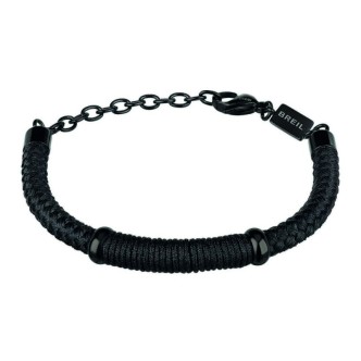 1 - Breil bracelet TJ2782 black rope Bolt collection