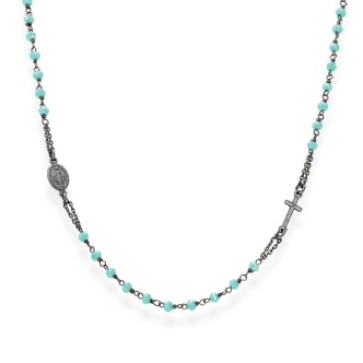 1 - Necklace Amen CRONT3 Silver 925 Rosario collection