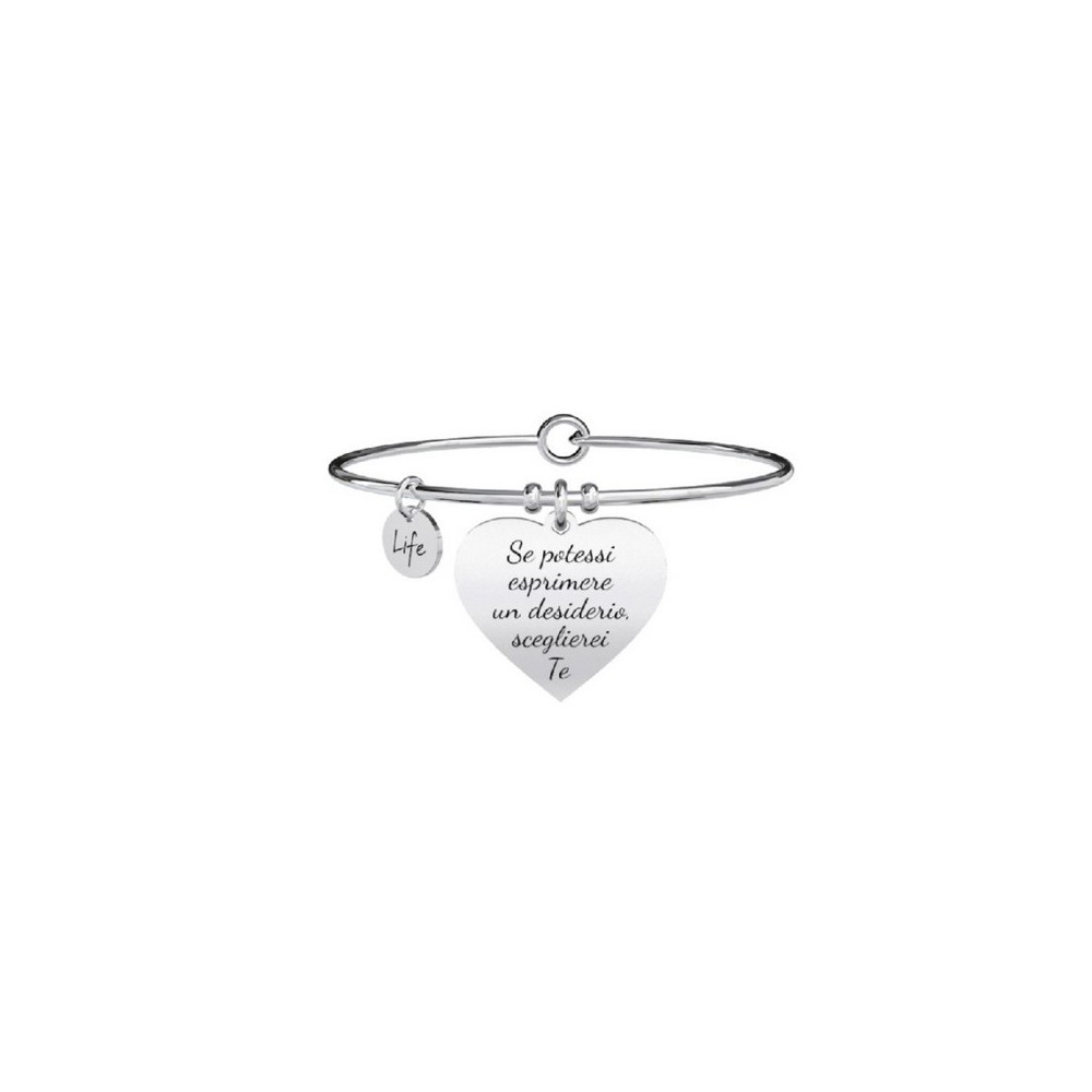 1 - Kidult bracelet 731268 heart pendant in 316L steel and crystals Love collection