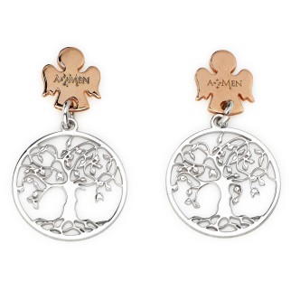 1 - Amen Earrings ORALABR Silver 925 Tree of Life collection