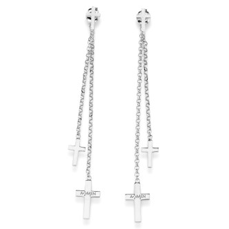 1 - Amen Earrings ORLCCB Silver 925