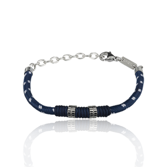 1 - Bracciale Breil TJ2784 corda blu collezione Bolt