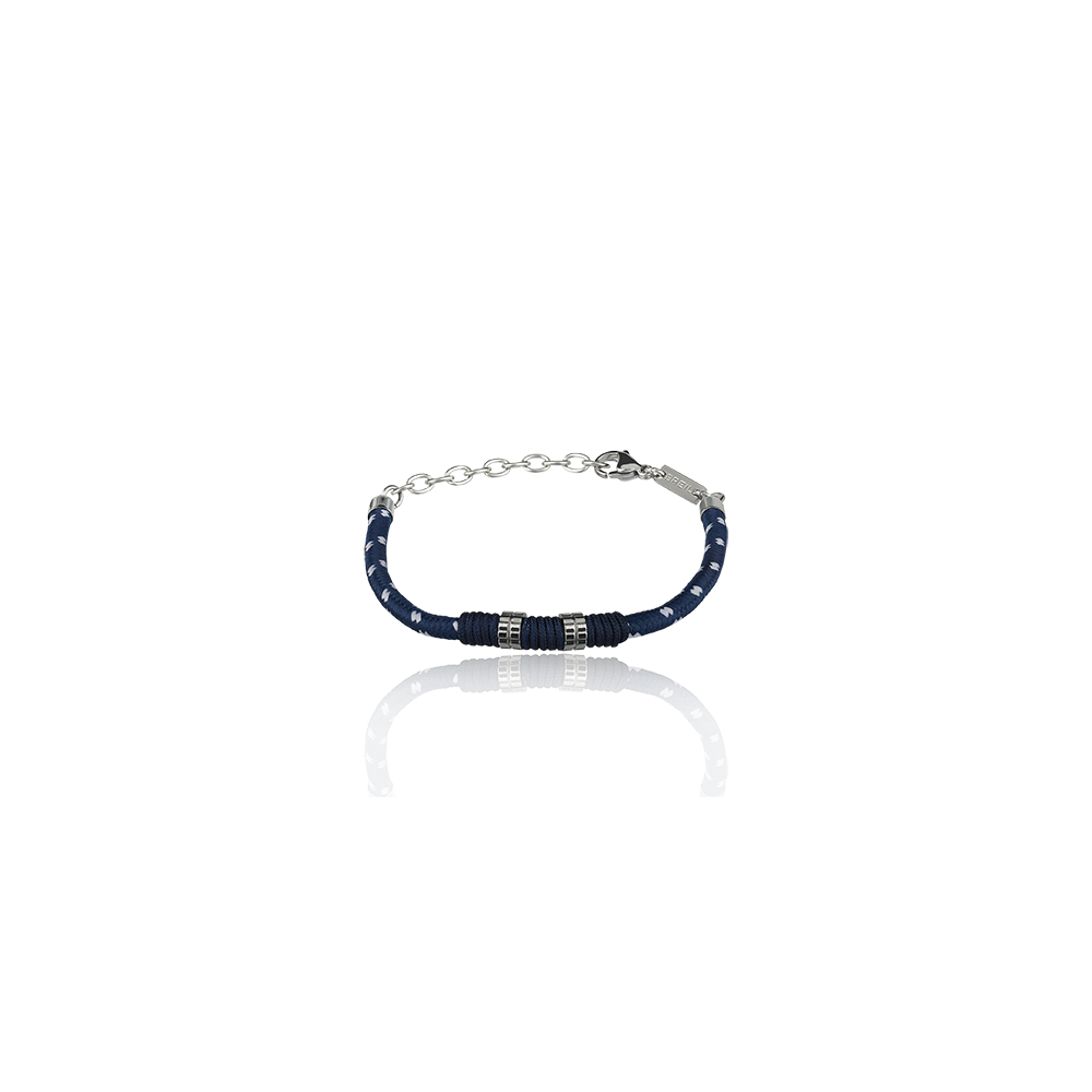 1 - Breil bracelet TJ2784 blue rope Bolt collection