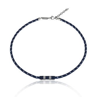 1 - Breil necklace TJ2781 blue rope Bolt collection