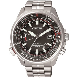 1 - Citizen Radio Controlled Watch CB0140-58E Pilot Titanio Evolution 5