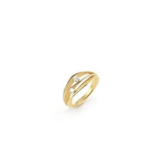 1 - Annamaria Cammilli ring GAN1941U Yellow Gold with diamonds Dune collection