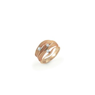 1 - Annamaria Cammilli ring GAN1942J Apricot Orange Gold with Dune collection diamonds