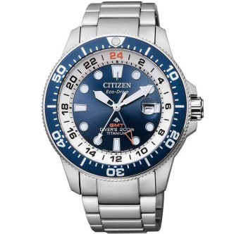 1 - Citizen Time only watch BJ7111-86L Diver's Eco Drive Super Titanium GMT Promaster