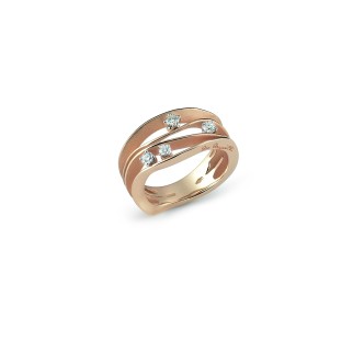 1 - Annamaria Cammilli ring GAN0778J Apricot Orange Gold with Dune collection diamonds