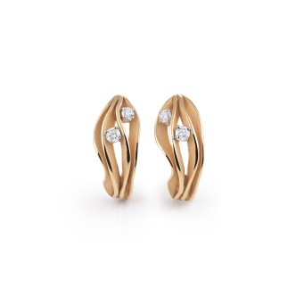 1 - Annamaria Cammilli Earrings GOR0779J Orange Gold with Dune collection diamonds