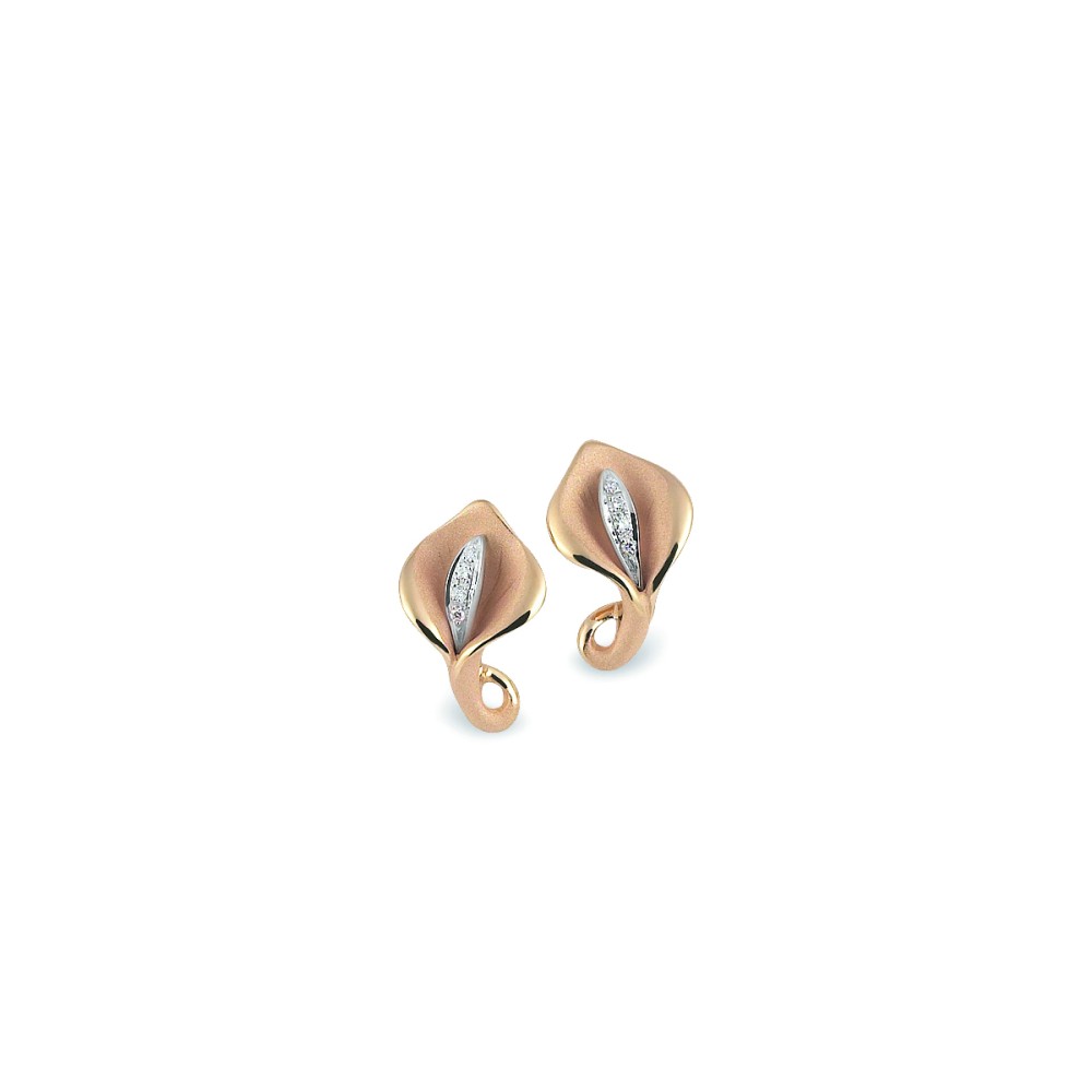 1 - Annamaria Cammilli Earrings GOR0855J Orange Gold with Dune collection diamonds