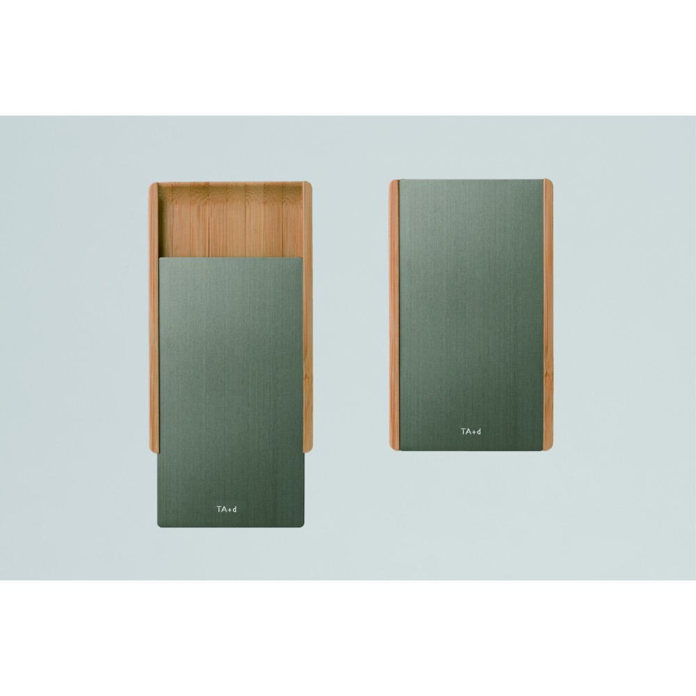 1 - Card Holder SL-0304 Bamboo and Aluminum Ta + D