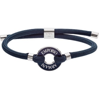 1 - Bracciale Emporio Armani uomo EGS2606040 Nylon ed acciaio