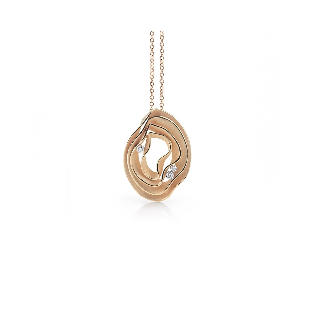 1 - Annamaria Cammilli Pendant GPE2444J 18 Kt Gold with Dune Collection Diamonds